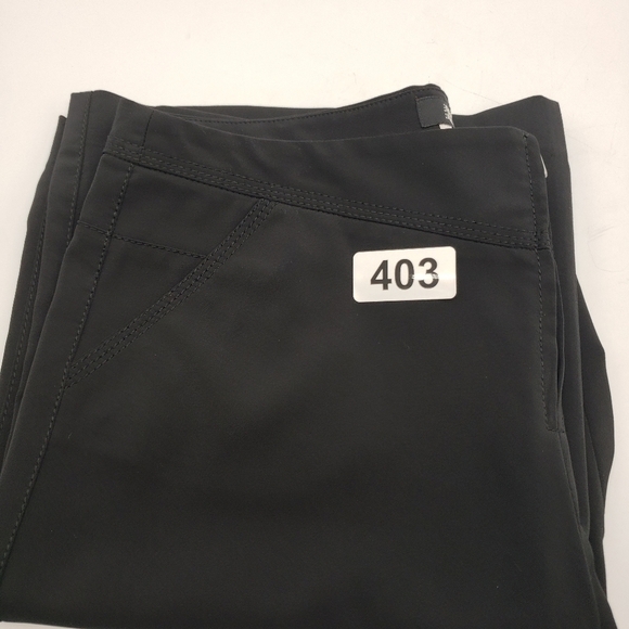PHILIPPE Adec Paris Women US 6 black trousers pants front zip pockets Poly blend - Picture 11 of 11